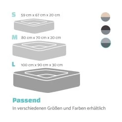 Emma Hundebett Hundekorb | Waschbar | Rutschfest | Atmungsaktiv | Wendematratze | Kissen | Größe L (100 X 30 X 90 Cm) -Gartenwelt Verkauf 10037612 de 0007 logo