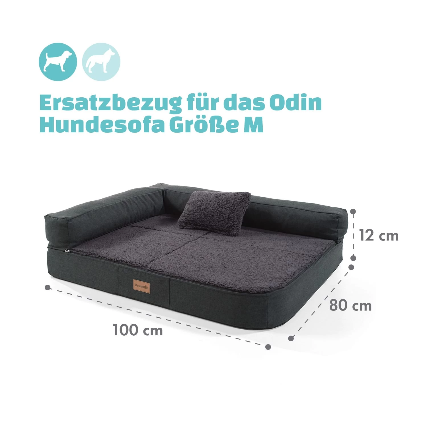 Odin Hundesofa Ersatzbezug | Waschbar | Rutschfest | Atmungsaktiv | Größe M (100 X 12 X 80 Cm) 6 Odin Hundesofa Ersatzbezug | Waschbar | Rutschfest | Atmungsaktiv | Größe M (100 X 12 X 80 Cm) – Bild 4