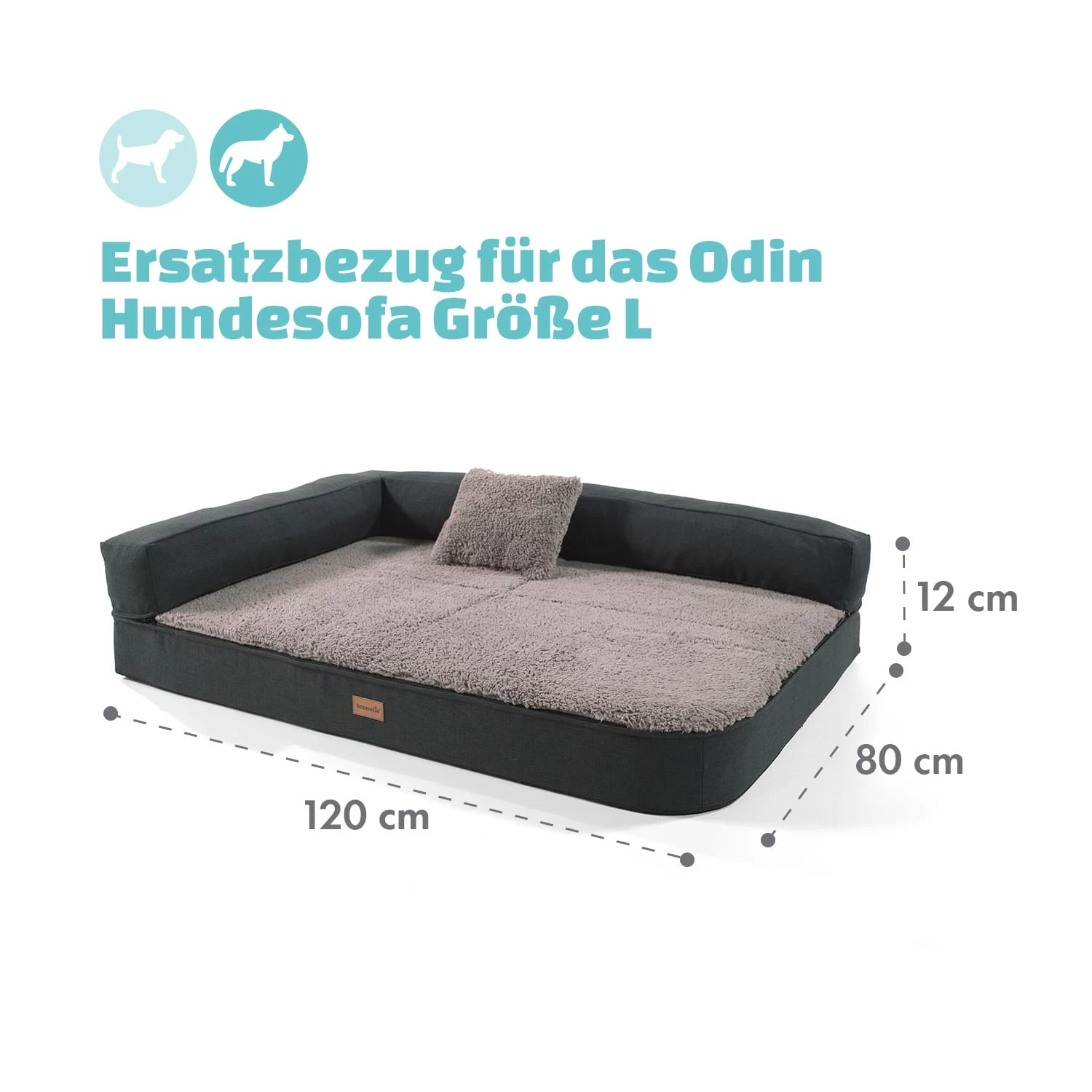 Odin Hundesofa Ersatzbezug | Waschbar | Rutschfest | Atmungsaktiv | Größe L (120 X 12 X 80 Cm) 6 Odin Hundesofa Ersatzbezug | Waschbar | Rutschfest | Atmungsaktiv | Größe L (120 X 12 X 80 Cm) – Bild 4