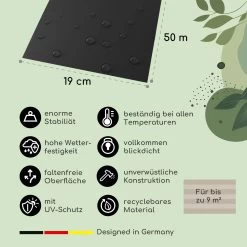 Sichtschutzstreifen Gartenzaun PVC 450 G/m² 50x19cm Clips -Gartenwelt Verkauf 10037983 de 0003 usp