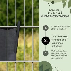 Sichtschutzstreifen-Clips Zubehör PVC 10er-Pack -Gartenwelt Verkauf 10037988 de 0004 usp
