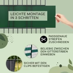 Sichtschutzstreifen Zaunblenden PVC-Hartplastik 2,53 X 0,19 M -Gartenwelt Verkauf 10037994 de 0004 usp