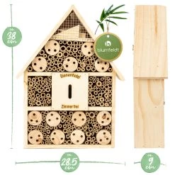 Insektenhotel Mit Spitzdach Aufhängung Ganzjährig Bewohnbar Holz -Gartenwelt Verkauf 10038022 yy 0007 logo