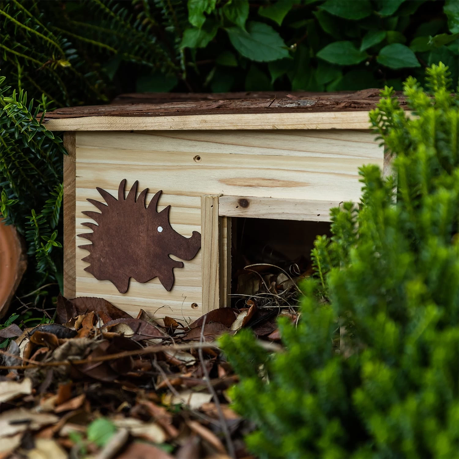 Igelhaus Futterhaus Überwinterung 2 Kammern Tannenholz Unbehandelt 8 Igelhaus Futterhaus Überwinterung 2 Kammern Tannenholz Unbehandelt – Bild 6