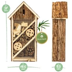 Insektenhotel Mit Schmalem Spitzdach Aufhängung Ganzjährig Bewohnbar Holz -Gartenwelt Verkauf 10038093 yy 0007 logo