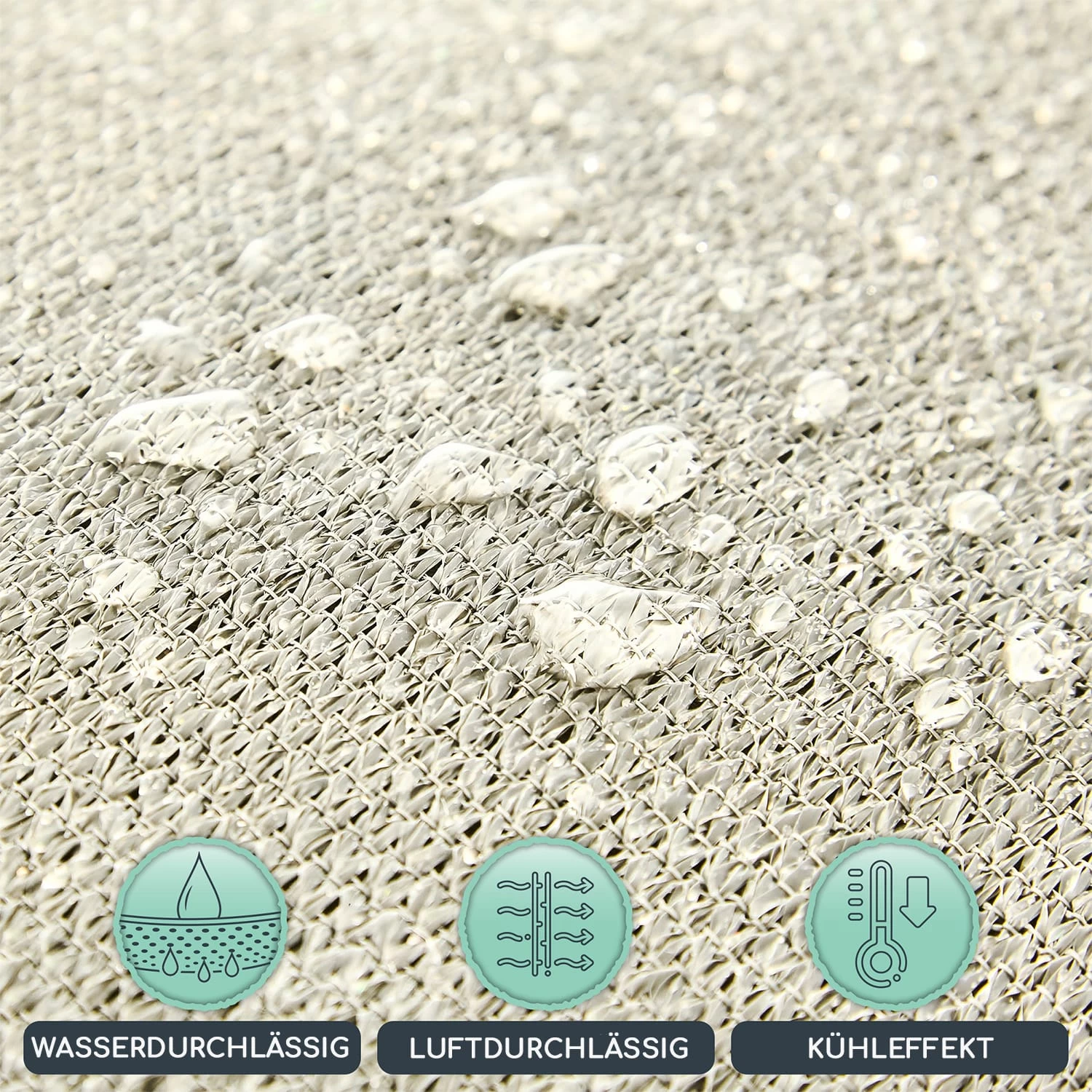 Rechteckiges Sonnensegel 3x5 M Befestigungsringe PE Luftdurchlässig 5 Rechteckiges Sonnensegel 3x5 M Befestigungsringe PE Luftdurchlässig – Bild 3