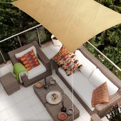 Rechteckiges Sonnensegel 5x7 M Polyester Luftdurchlässig -Gartenwelt Verkauf 10038178 yy 0002 logo