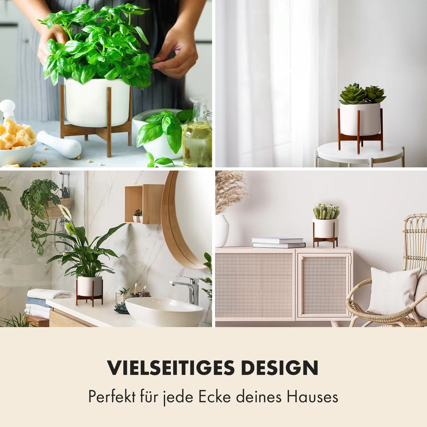 Thorn Blumentopf Mit Ständer 50er Jahre Stil 2 Größen 4 Thorn Blumentopf Mit Ständer 50er Jahre Stil 2 Größen – Bild 2