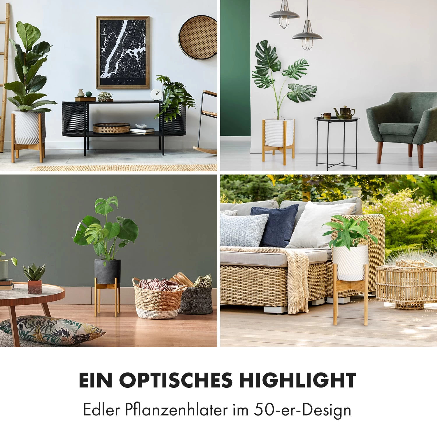 Zeist Pflanzenhalter 3er-Set 2 Höhen Kombinierbar Steck-Design Naturbelassen 4 Zeist Pflanzenhalter 3er-Set 2 Höhen Kombinierbar Steck-Design Naturbelassen – Bild 2