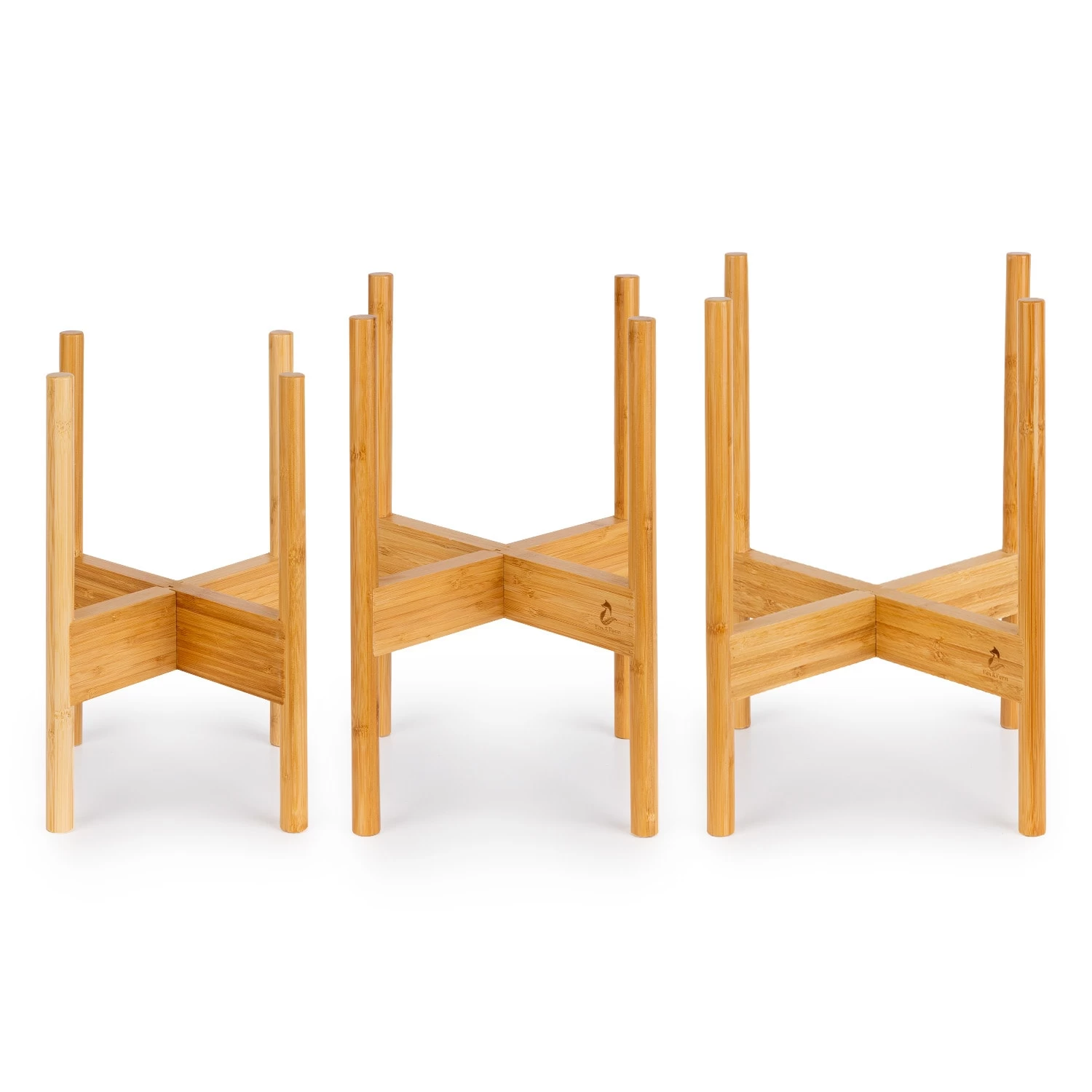 Zeist Pflanzenhalter 3er-Set 2 Höhen Kombinierbar Steck-Design Naturbelassen 3 Zeist Pflanzenhalter 3er-Set 2 Höhen Kombinierbar Steck-Design Naturbelassen