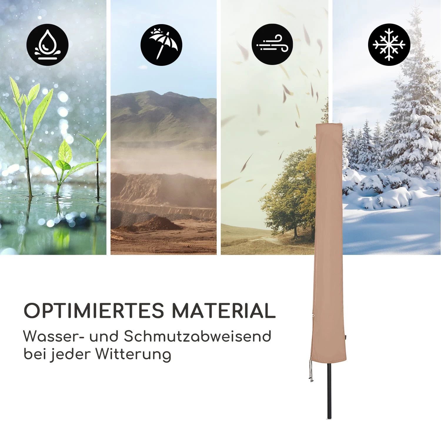 Shield Premium Schutzhülle Sonnenschirm Bis Ø 300 Cm UV-beständig 9 Shield Premium Schutzhülle Sonnenschirm Bis Ø 300 Cm UV-beständig – Bild 7