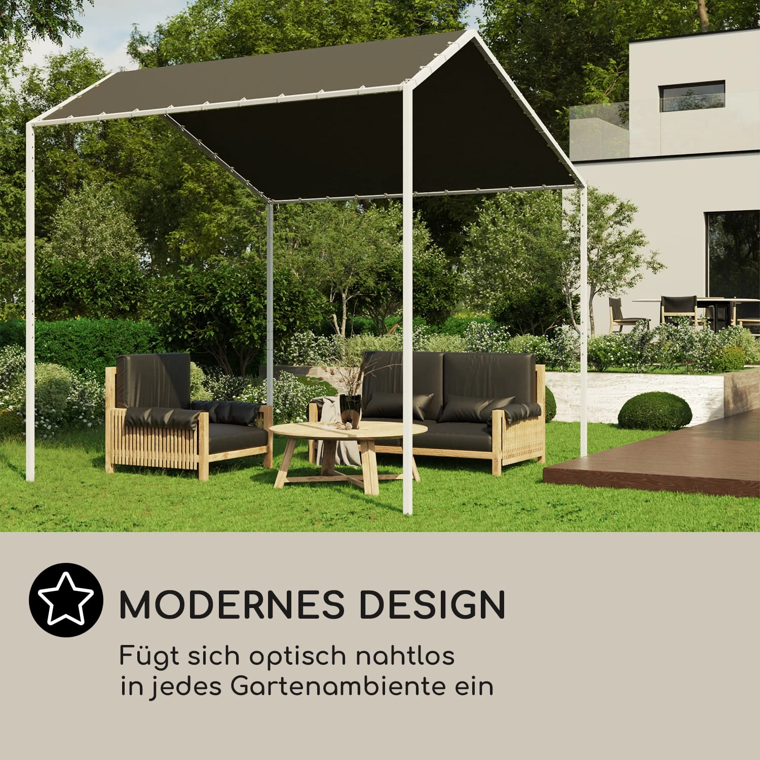 Blumfeldt La Rochelle Gazebo Schrägdach UV 50+ Aluminium Polyester 7 Blumfeldt La Rochelle Gazebo Schrägdach UV 50+ Aluminium Polyester – Bild 5