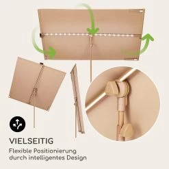 Blumfeldt Bayonne Sonnenschirm 130 X 180 Cm Polyester UV 50 Solar LED -Gartenwelt Verkauf 10040103 de 0004 logo