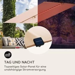 Blumfeldt Bayonne Sonnenschirm 130 X 180 Cm Polyester UV 50 Solar LED -Gartenwelt Verkauf 10040103 de 0006 logo