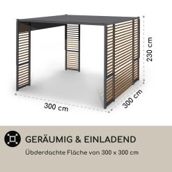 Valence Gazebo 3x3 M UV50+ Wasserabweisend LED-Solar-Beleuchtung Solar-Panel -Gartenwelt Verkauf 10040112 de 0006 logo