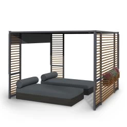 Valence Gazebo 3x3 M UV50+ Wasserabweisend LED-Solar-Beleuchtung Solar-Panel