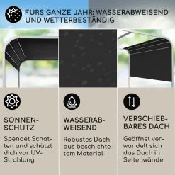 Orleans Gazebo 300 X 220 X 300 Cm Schiebedach UV-Schutz 50+ Leicht -Gartenwelt Verkauf 10040119 de 0002 logo