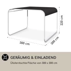 Orleans Gazebo 300 X 220 X 300 Cm Schiebedach UV-Schutz 50+ Leicht -Gartenwelt Verkauf 10040119 de 0005 logo