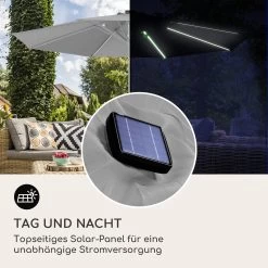 Blumfeldt Calais Sonnenschirm LED Aluminium-Rahmen Polyester-Bespannung UV 50 -Gartenwelt Verkauf 10040120 de 0005 logo