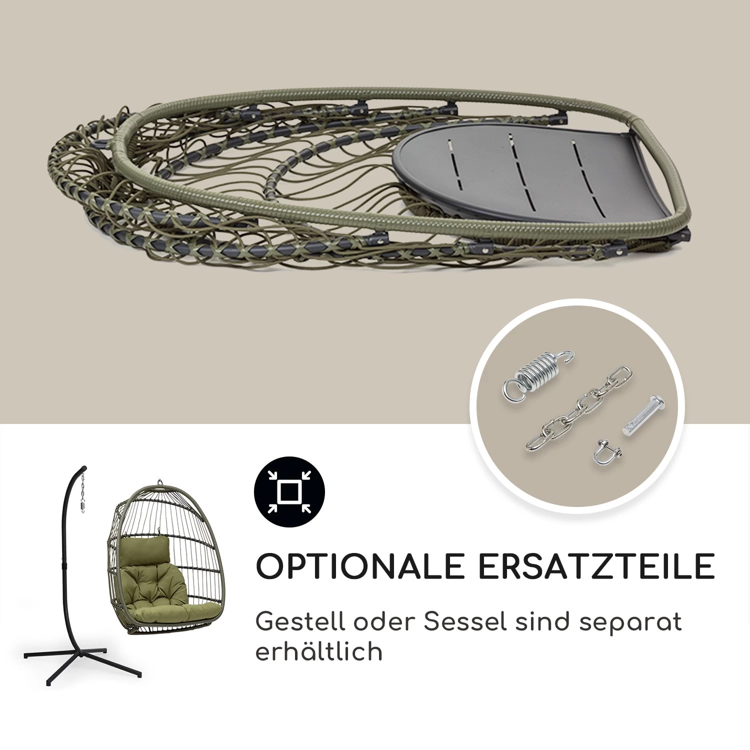 Biarritz Individuelle Hängesessel PE Aluminium Polyrattan 130 Kg 7 Biarritz Individuelle Hängesessel PE Aluminium Polyrattan 130 Kg – Bild 5