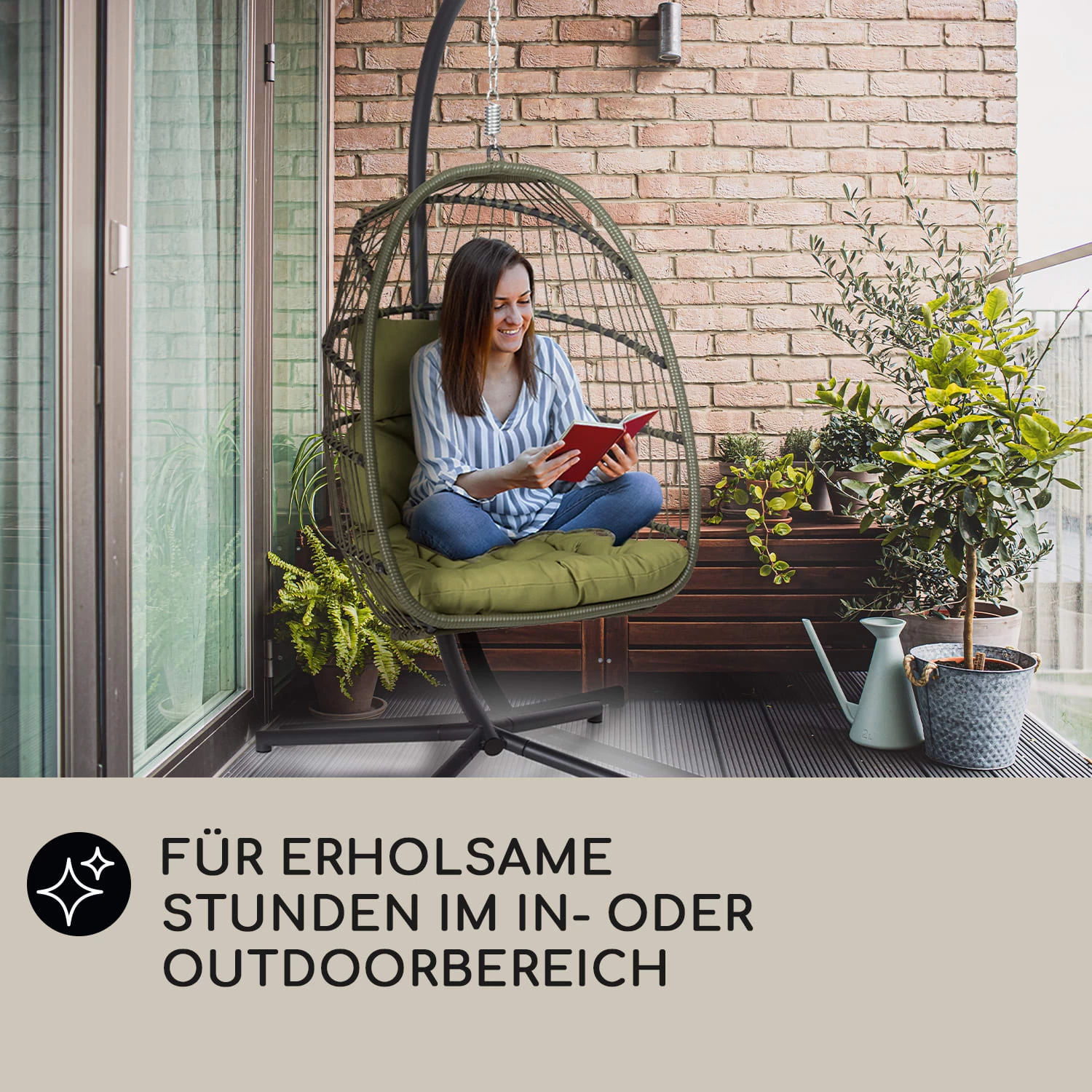 Biarritz Individuelle Hängesessel PE Aluminium Polyrattan 130 Kg 8 Biarritz Individuelle Hängesessel PE Aluminium Polyrattan 130 Kg – Bild 6