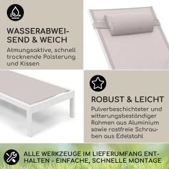 Lucca Lounger Liegestuhl Polyester Aluminium 4-Stufen 10 Lucca Lounger Liegestuhl Polyester Aluminium 4-Stufen -Gartenwelt Verkauf 10041236 de 0003 usp