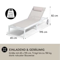Lucca Lounger Liegestuhl Polyester Aluminium 4-Stufen 11 Lucca Lounger Liegestuhl Polyester Aluminium 4-Stufen -Gartenwelt Verkauf 10041236 de 0004 usp