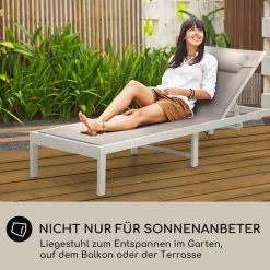 Lucca Lounger Liegestuhl Polyester Aluminium 4-Stufen 13 Lucca Lounger Liegestuhl Polyester Aluminium 4-Stufen -Gartenwelt Verkauf 10041236 de 0006 usp